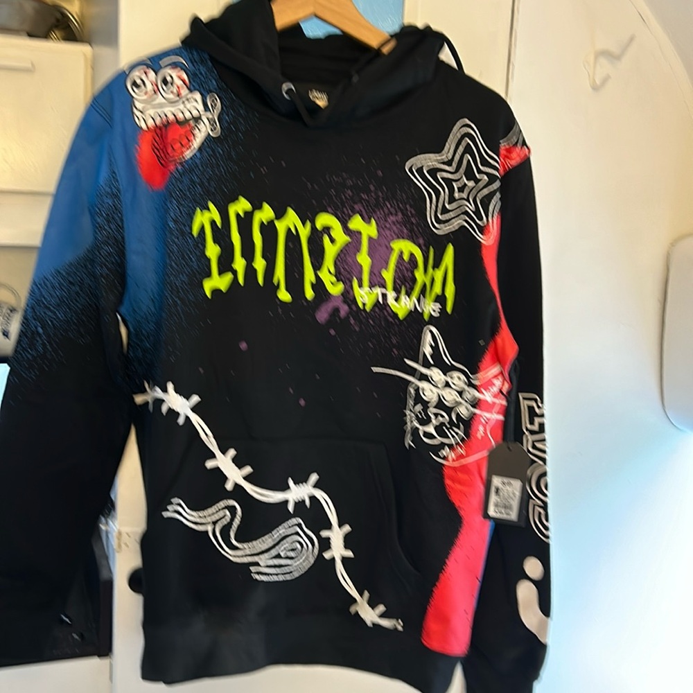 Urban Planet men’s Small graffiti hoodie.  NWT